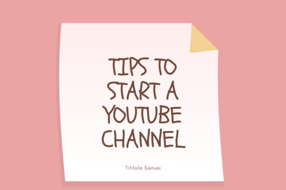 tips to start a youtube channel